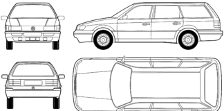 Old Volssvagen Passat 塗り絵ブック 印刷用