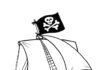 pirátska loď na vytlačenie