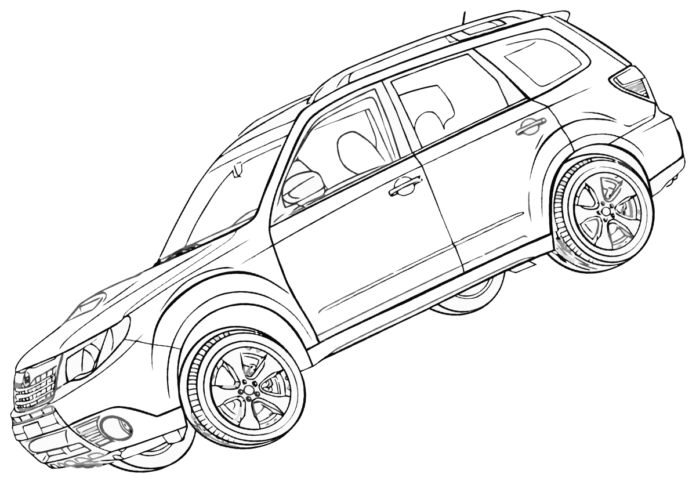 subaru forester coloring book to print