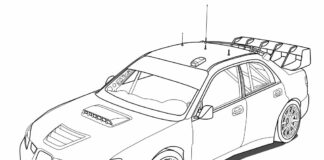 subaru impreza coloring book to print