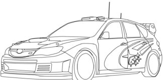 subaru impreza after tuning colouring book to print