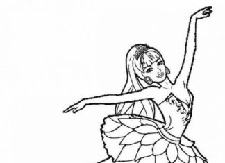 Páginas para colorear de bailarinas de ballet para imprimir
