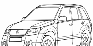 livre de coloriage suzuki suv à imprimer