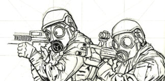 swat on duty coloring book to print