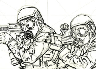 swat on duty coloring book to print