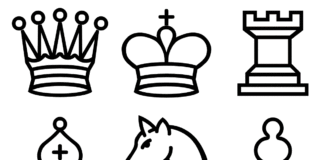 chess pawns coloring book to print