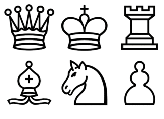 schackpjäser som kan skrivas ut och färgläggas