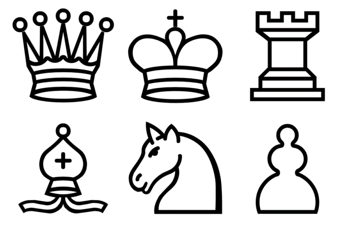 O rei do xadrez para colorir e imprimir