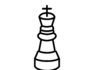 Šachový král - omalovánky k vytisknutí