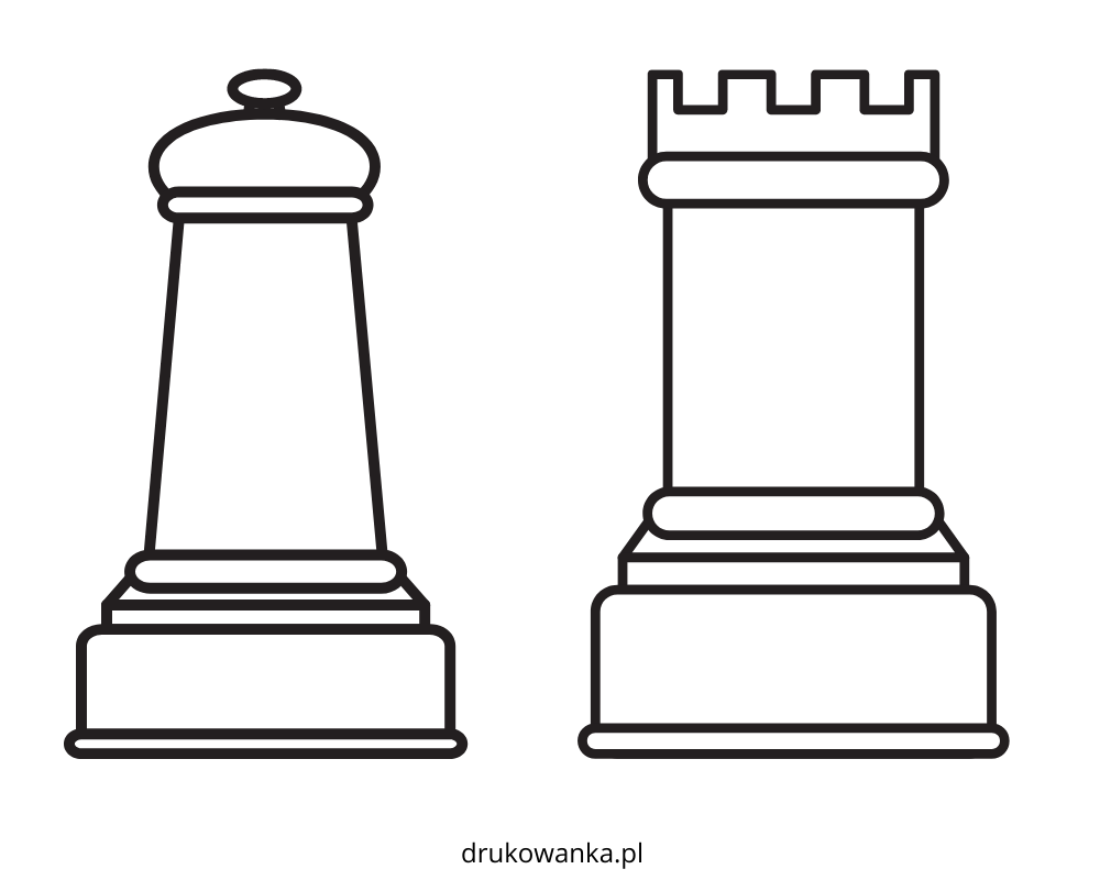 Schachfiguren Malbuch zum Ausdrucken