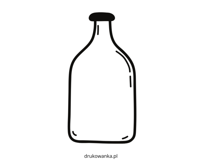 Glasflaschen-Malbuch zum Ausdrucken