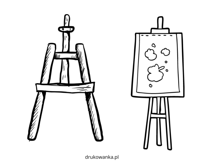 easel to paint coloring book to print