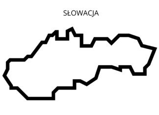 słowacja mapa kolorowanka do drukowania