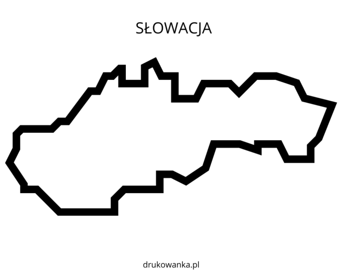feuille de coloriage de la carte de la slovaquie pour l'impression