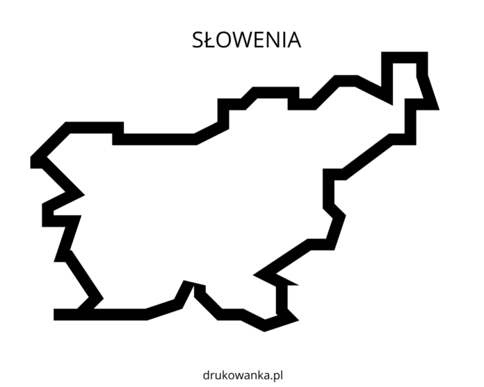 słowenia mapa kolorowanka do drukowania