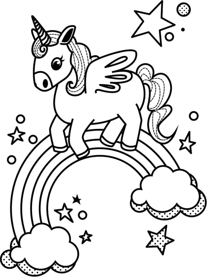 Album Unicorni da Colorare per Bambini PDF A4: Libro Gratis - GBR