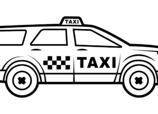 Batožinový taxík omaľovánky k vytlačeniu