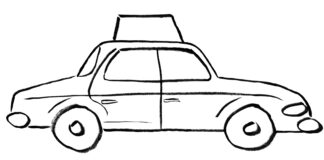 cab drawing coloring book to print