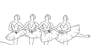 Dancing ballerinas picture to print