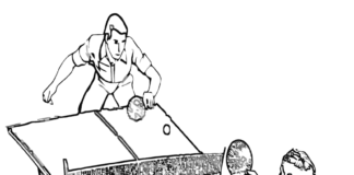 table tennis drawing coloring book to print