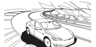 tesla on the road libro para colorear para imprimir