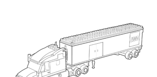 lego truck coloring book to print