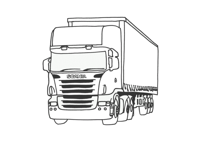 scania truck coloring book to print
