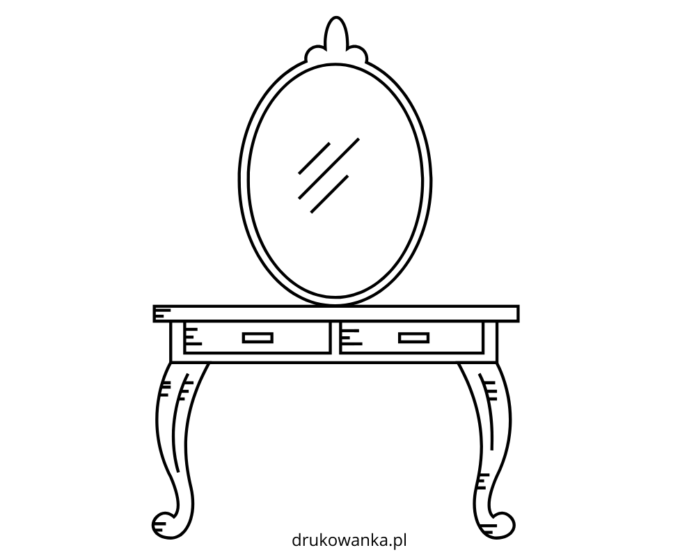 dressing table printable coloring book