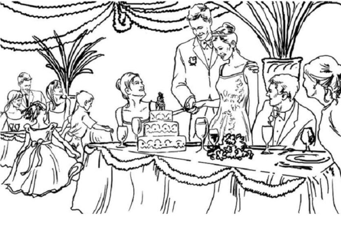 Imagem para impressão do bolo de casamento