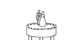 Imagem para impressão do bolo de casamento