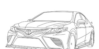 toyota camry libro para colorear para imprimir