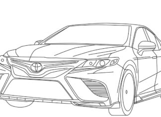 toyota camry coloring book to print