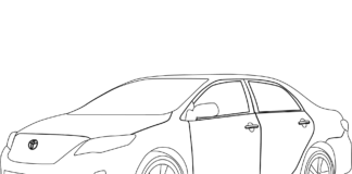 toyota corolla coloring book to print