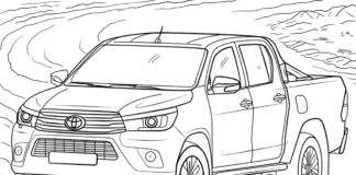 toyota hilux coloring book to print