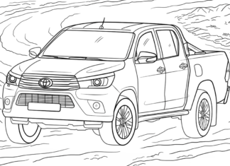 toyota hilux coloring book to print