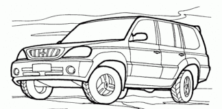 toyota suv 4x4 coloring book to print