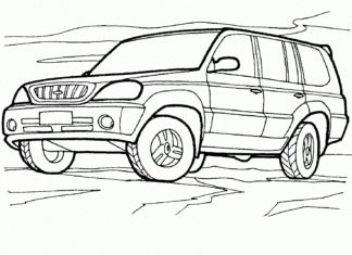 toyota suv 4x4 coloring book to print