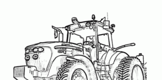 bruder traktor färgläggning som kan skrivas ut
