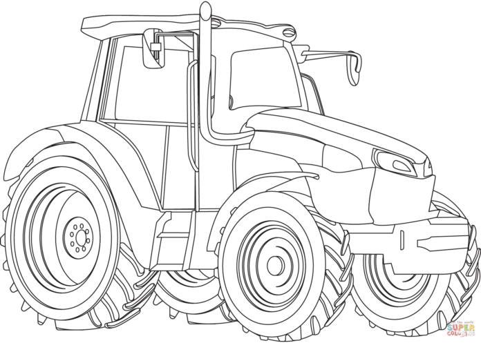 traktorfall som kan skrivas ut och färgläggas