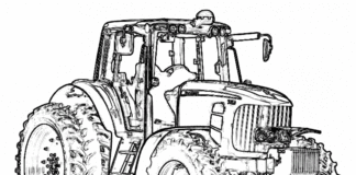 Claas traktorové omaľovánky na vytlačenie