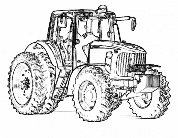 claas tractor colouring book to print