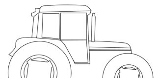 tracteur pour enfants - livre à colorier à imprimer