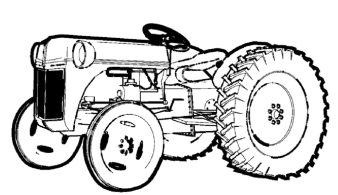 Traktor wie Ursus-Malbuch zum Ausdrucken