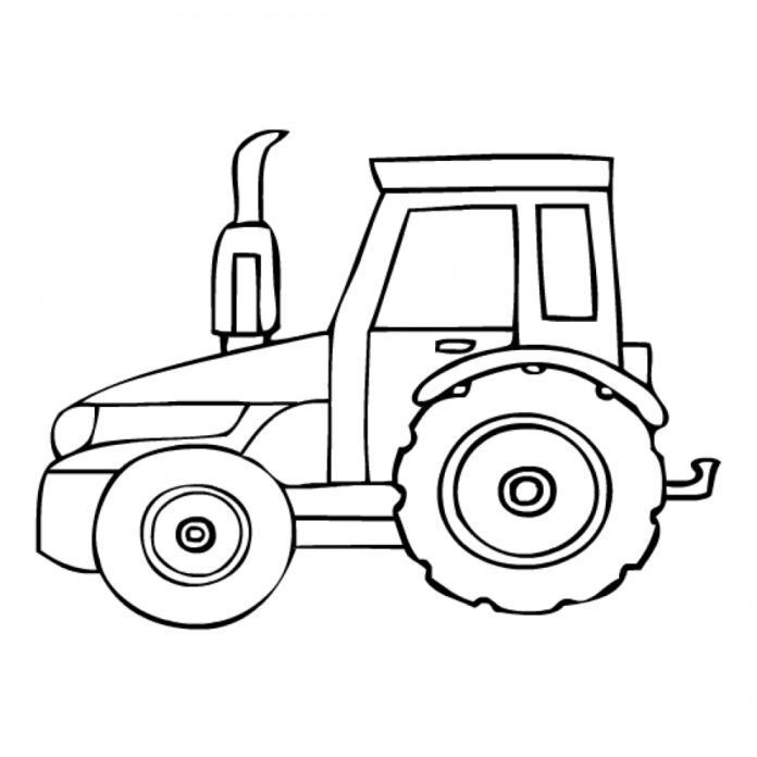 mezőgazdasági traktor nyomtatható színezőkönyv