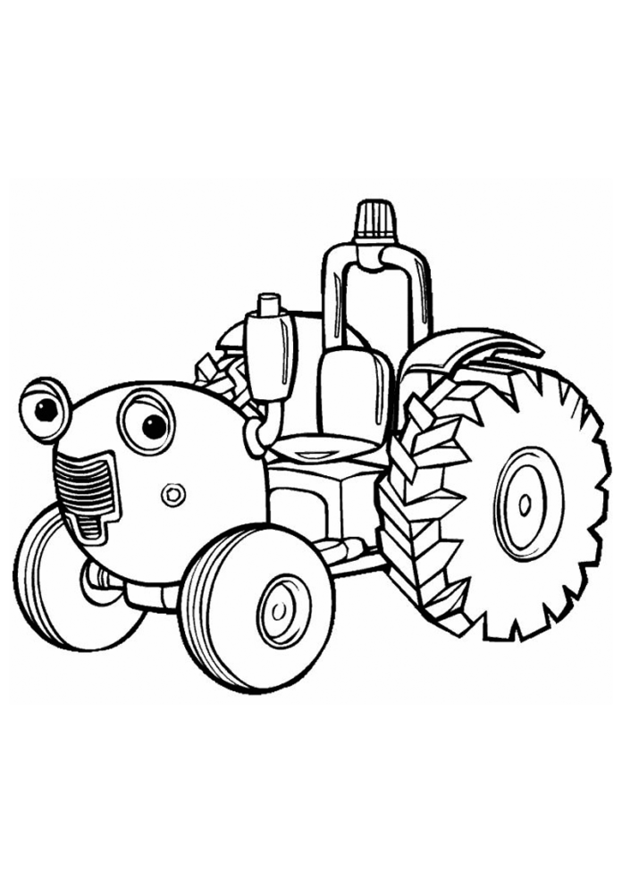 traktor Tom omalovánky k vytisknutí