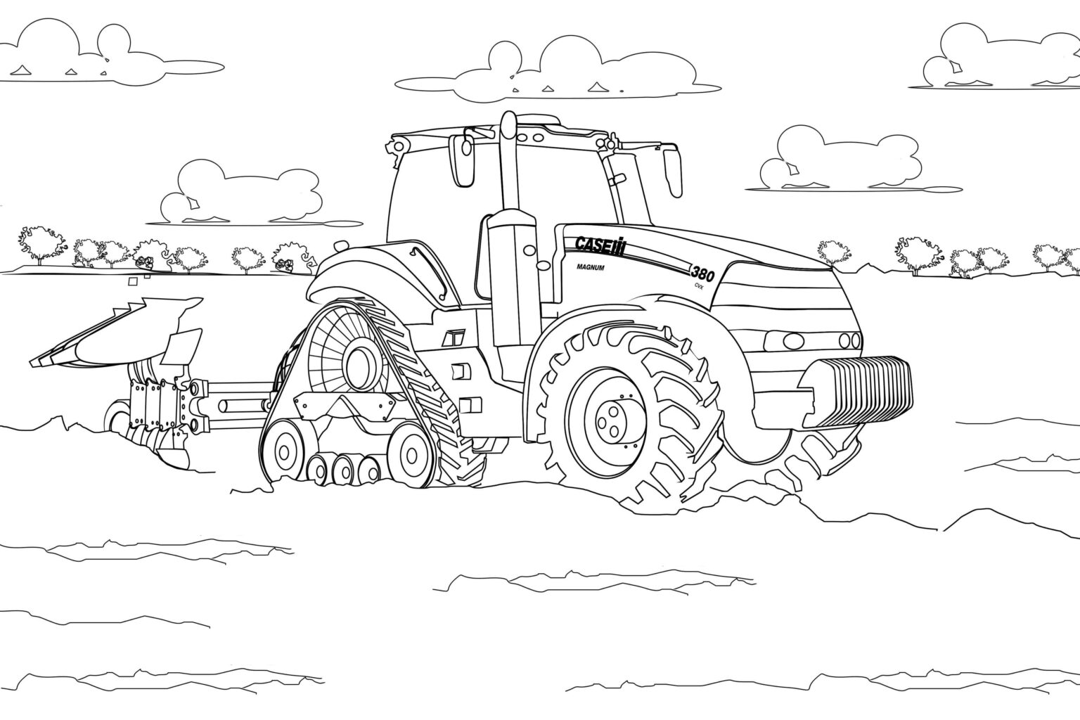 Kolorowanka Traktor Z Prasą Do Druku I Online