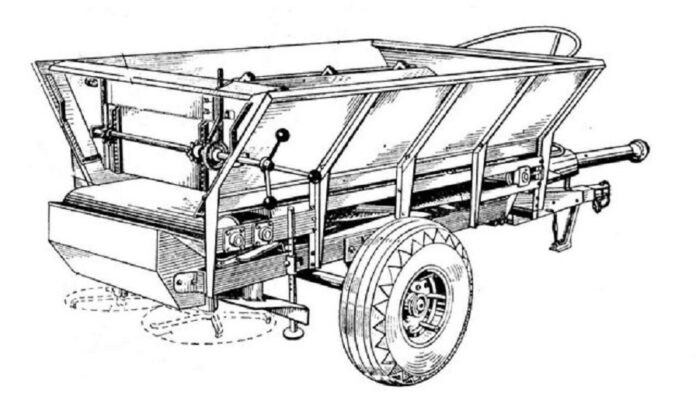 Traktor mit Streuwagen Malbuch zum Ausdrucken