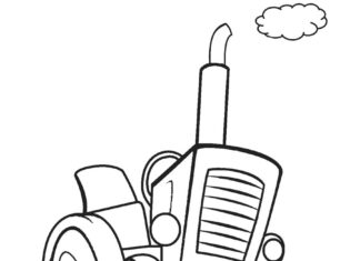 jordbruks traktor målarbok att skriva ut