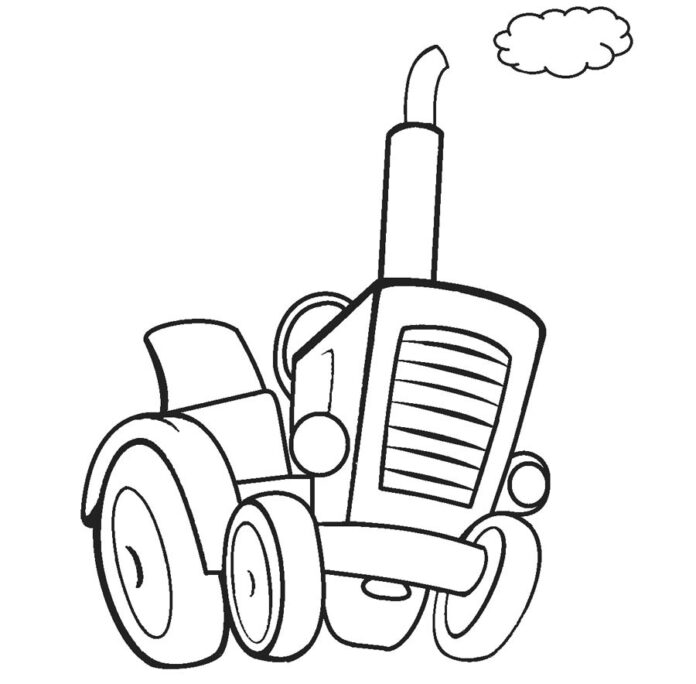 poľnohospodársky traktor omaľovánky k vytlačeniu