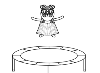 trampolina dla dzieci kolorowanka do drukowania